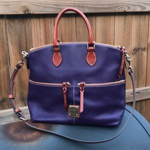 Dooney & Bourke Plum Double Pocket Satchel